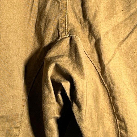 Men khaki straight leg gathering at the bottom two pair black and khaki 12ec - Picture 2 of 8